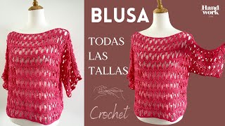 Cómo tejer BLUSAS a crochet para mujer en TODAS LAS TALLAS [upl. by Asuncion396]