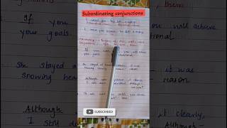 Subordinating conjunctions Conjunctions Examples conjunction subordinateclause [upl. by Ardnaxila]