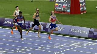 Cole Hocker wins 1500m Race at Olympics Paris 2024 beating Josh Kerr to win Gold for USA [upl. by Luehrmann]