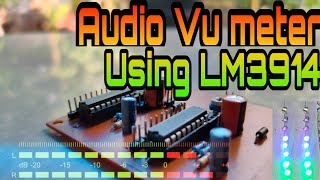 LED Vu meter using LM 3914  10 level audio level indicator [upl. by Akirderf408]