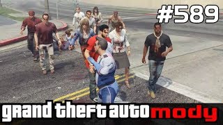 GTA 5 Po Polsku Mody 589 ZOMBIE Atakują są ich SETKI [upl. by Adnalue]