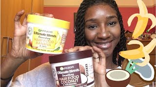 Garnier Fructis Hair Food 98 Natural Banana and Coconut Product Review [upl. by Ynor]