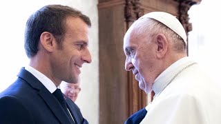 EMMANUEL MACRON E PAPA FRANCISCO O ENCONTRO DO ANTICRISTO E O FALSO PROFETA [upl. by Egroj738]