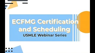 ECFMG Certification and Scheduling  Free USMLE Webinar Series  Ravish [upl. by Nett786]