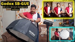 Godox SBGUE 80 cm  32quot REVIEW  Best octagonal soft box with bowens mount  Detail setup guide [upl. by Aihsekin836]