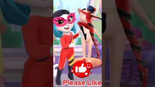 Kagami Ryuko Miraculous Ladybug Transformation My talking angela 2 shorts angela2 cartoon [upl. by Warfourd]