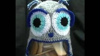 How to Crochet a Owl beanie Part 2 of 2  Pattern Designed by Brooke Till [upl. by Dorin498]