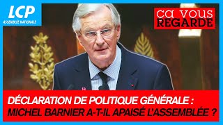 Michel Barnier atil apaisé lAssemblée   Ça vous regarde  1102024 [upl. by Adnamas430]