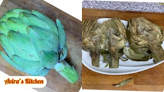 How To Cook And Eat Artichoke Steamed Artichoke [upl. by Kenimod335]