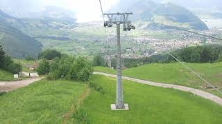 Luftseilbahn Rickenbach  Rotenflue Talfahrt 2022 Seilbahn Schweiz cable car Switzerland [upl. by Melissa]