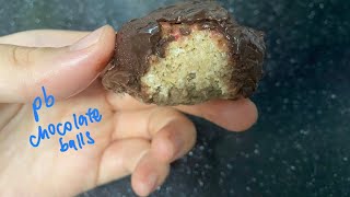 Peanut butter banana chocolate balls [upl. by Ahsaetal]