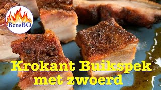 Zelf krokant buikspek met zwoerd maken  crispy pork belly [upl. by Torras]