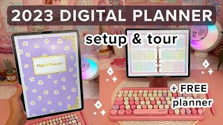 My Digital Planner 2023 ✨ iPad Planner set up amp tour  FREE planner [upl. by Waldack]