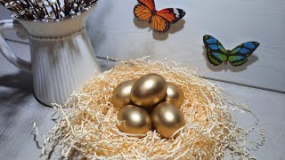 Золотые яйца на Пасху😍😍😍 Golden eggs for Easter😍😍😍 [upl. by Coleman]