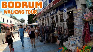 Bodrum City Center and Bazaar Walking Tour at Midday  August 2023 MuğlaTurkey [upl. by Aggri449]