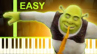 SHREKXOFONE MEME SONG  EASY Piano Tutorial [upl. by Schlenger18]