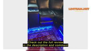 Review Comfort Stretch Power Recliner Sectional Sofa Couches with LED Light for Living Room Faux Le [upl. by Huntingdon]