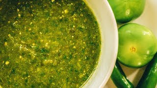 Salsa Verde Mexicana  Receta De Como Preparar Salsa Casera [upl. by Cayla]