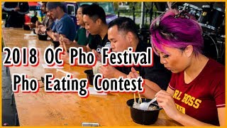 Pho Eating Contest at the First OC Pho Festival in Fountain Valley  RainaisCrazy [upl. by Lehsreh152]