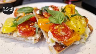 Crostini pomodorini confit e feta  Non è la solita colazione 😱 [upl. by Erdnaed]