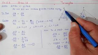 Chapter6 Ex63 Q1516 Triangles  Ncert Maths Class 10  Cbse [upl. by Sansen245]