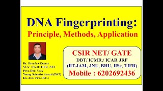 DNA Fingerprinting Principle Methods Applications Video lecture Dr Jitendra Kumar [upl. by Publus66]