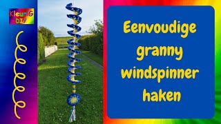 Haken ♥ Eenvoudige granny windspinner [upl. by Ecenaj]