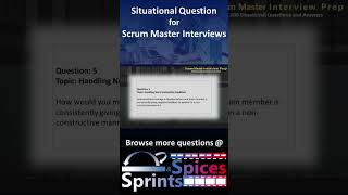 Scrum Master  SM Interview Question 5 of 200 scrummasterinterview scrummaster agileinterview [upl. by Emilee]