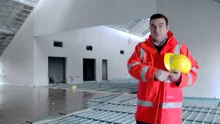 Omagh Baptist Church installed Ultraflo Hemihydrate Liquid Floor Screed [upl. by Kenyon687]