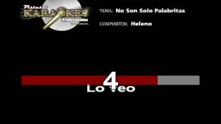 NO SON SOLO PALABRITAS Heleno KARAOKE [upl. by Altis701]