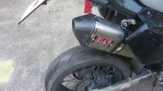 Kawasaki DTracker 250 DTX250 Yoshimura clone exhaust sound check no baffle [upl. by Kenneth]