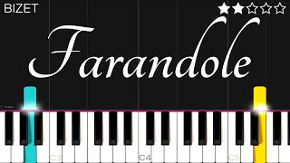 Bizet  L’Arlésienne Suite No 2 Farandole  EASY Piano Tutorial [upl. by Berny]