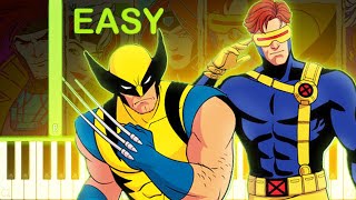 XMEN 97 THEME  EASY Piano Tutorial [upl. by Leak894]