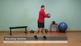 Medicine ball exercises for core strength [upl. by Nwahsid]