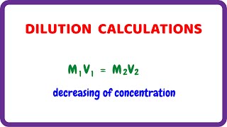 Dilution of Solution [upl. by Aveneg]