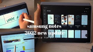 Samsung notes new update 2022 with samsung galaxy tab a7 android tablet new features [upl. by Akcirre]