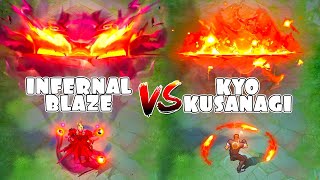 Valir Kyo Kusanagi VS Infernal Blaze Skin Comparison [upl. by Moht]