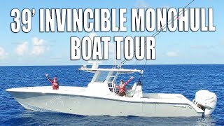 39 Monohull Invincible Boat Tour amp Open Ocean Sea Trial [upl. by Yrneh]