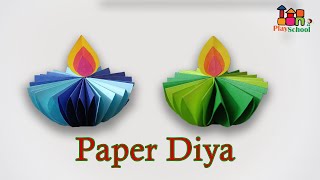 Paper Diya Decoration  Diwali Decoration Ideas  Diya Making with Paper [upl. by Idyak]