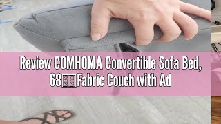 Review COMHOMA Convertible Sofa Bed 68″Fabric Couch with Adjustable Backrest Loveseat Recliner Sle [upl. by Rep321]