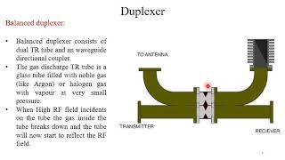 Lecture series on introduction to radar systems duplexer and diplexer [upl. by Borer]