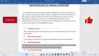 Méthodologie du Travail dÉcriture  Niveau Terminale et 1ère au Gabon [upl. by Melany]