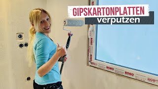 Gipskartonplatten mit Flächenspachtel verputzen [upl. by Denice]