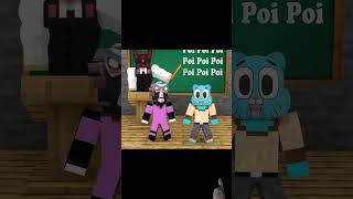 Who sings better Lucy Simian or Gumball Poi poi poi poi poi minecraft challenge animation [upl. by Yuht]