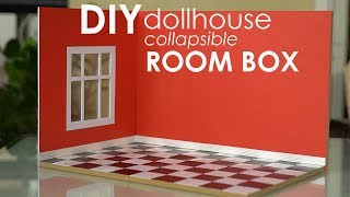 DIY Miniature Room Box  Easy TUTORIAL for Dolls Nendoroid Cupoche [upl. by Weisler]