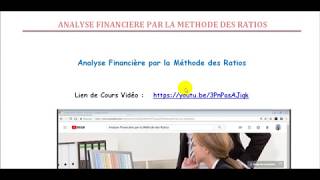 ANALYSE FINANCIÈRE PAR LA MÉTHODE DES RATIOS [upl. by Teyugn147]