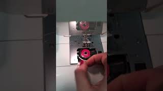 Janome DC 3050 threading amp winding the bobbin [upl. by Marylin739]