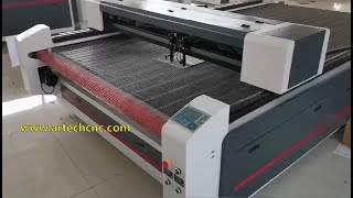 Doublehead co2 laser cutting machine 100w large format laser machine for fabric cutting [upl. by Namhcan389]