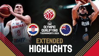 Croatia 🇭🇷 vs New Zealand 🇳🇿  Extended Highlights  FIBA OQT 2024 Greece [upl. by Thompson]