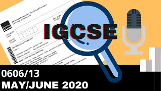 IGCSE Add Math May June 2020 Paper 13 060613 [upl. by Grefer]